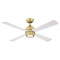 Fanimation Fans Fanimation Fans Kwad 52 Brushed Satin Brass LED Ceiling Fan with Light FP7652BS
