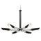George Kovacs Lighting Turbine 6-Light Chandelier in Brushed Nickel & Coal by George Kovacs P1696-691