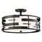 Satco Lighting Lansing Textured Black Semi-Flush Mount by Satco Lighting 60/6436
