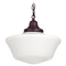 Design Classics Lighting 12-Inch Schoolhouse Pendant Light with Chain in Bronze Finish FB4-220 / GA12 / B-220