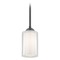 Design Classics Lighting Design Classics Gala Fuse Matte Black Stem Hung Mini-Pendant with Double Glass Shade 581-07  GL1061 GL1040C