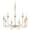 Quorum Lighting Eldorado Aged Brass Chandelier by Quorum Lighting 6005-9-80
