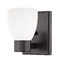Design Classics Lighting Satin White Glass Sconce Bronze 2101-220 GL1028MB