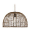 Meridian 18-Inch Pendant in Dark Rattan & Dark Brown by Meridian M70105DR