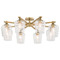 Quorum Lighting Veno Aged Brass Semi-Flush Mount Light by Quorum Lighting 358-8-80