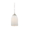 Design Classics Lighting Satin Nickel Mini-Pendant Light with Opal White Glass 582-09 GL1024D