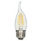 Satco Lighting 4.5W CA10 LED Clear Medium Base 5000K 350 Lumens 120V 2-Card Dimmable by Satco Lighting S21726