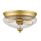 Z-Lite Amon Satin Gold Flush Mount by Z-Lite 722F2-SG
