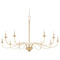 Quorum Lighting Maryse Aged Brass Chandelier by Quorum Lighting 6021-10-80