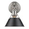 Golden Lighting Orwell Wall Sconce in Pewter & Black by Golden Lighting 3306-BA1 PW-BLK