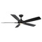 Modern Forms by WAC Lighting Modern Forms Mykonos 5 Matte Black LED Ceiling Fan with Light FR-W2008-60L-35-MB