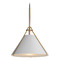 Maxim Lighting Maxim Lighting Lucas Light French Gray & Natural Aged Brass Pendant Light with Conical Shade 25229LFGNAB