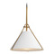 Maxim Lighting Maxim Lighting Lucas White & Natural Aged Brass Pendant Light with Conical Shade 25229WTNAB