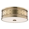 Hudson Valley Lighting Gaines Aged Brass Flush Mount by Hudson Valley Lighting 2206-AGB