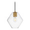 Maxim Lighting Maxim Lighting Geode Natural Aged Brass Mini-Pendant Light with Bowl / Dome Shade 21336CLNAB
