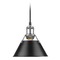 Golden Lighting Orwell Small Pendant in Pewter & Black by Golden Lighting 3306-S PW-BLK