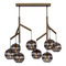 Visual Comfort Modern Collection Sean Lavin Sedona Double Chandelier in Aged Brass by Visual Comfort Modern 700SDNMPL2KR