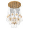 Z-Lite Z-Lite Fontaine Rubbed Brass Multi-Light Pendant with Cylindrical Shade 7002P5-27R-RB