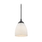 Design Classics Lighting Contemporary Mini-Pendant Light with White Scalloped Art Glass 582-07  GL1020MB