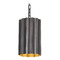 Maxim Lighting Maxim Lighting Allegra Gunmetal & Gold Mini-Pendant Light with Scalloped Shade 39131GMGLD