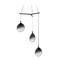 Sonneman Lighting Cantina LED Multi-Light Pendant Black by Sonneman Lighting 2995.25K-SML