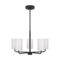 Generation Lighting Rhett Medium Chandelier in Midnight Black by Generation Lighting GLC1015MBK