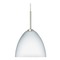 Besa Lighting Besa Lighting Sasha II Satin Nickel LED Mini-Pendant Light 1BT-757207-LED-SN