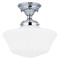 Design Classics Lighting 12-Inch Schoolhouse Semi-Flush Ceiling Light in Chrome Finish FAS-26 / GA12