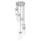 Z-Lite Z-Lite Fontaine Brushed Nickel Multi-Light Pendant with Cylindrical Shade 7002P5-7R-BN
