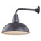 Recesso Lighting by Dolan Designs Black Gooseneck Barn Light with 16-Inch Dome Shade BL-ARMD3-BLK/BL-SH16D-BLK