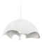 George Kovacs Lighting George Kovacs Eclos Textured White & Silver Leaf Inside Pendant Light with Bowl / Dome Shade P1915-736