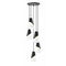 Z-Lite Z-Lite Aimie Matte Black Multi-Light Pendant with Conical Shade 828P6-5R-MB