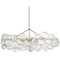 Visual Comfort Signature Collection Julie Neill Talia Linear Chandelier in Silver Leaf by Visual Comfort Signature JN5116BSLCG