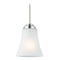 Maxim Lighting Maxim Lighting Vital Satin Nickel Mini-Pendant Light with Bell Shade 92081FTSN
