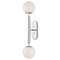 Currey and Company Lighting Currey and Company Ian Thornton Barbican Polished Nickel / White Vertical Bathroom Light 5800-0033