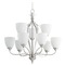 Quorum Lighting Jardin Satin Nickel Chandelier by Quorum Lighting 6127-9-65