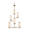 Visual Comfort Signature Collection Aerin Fontaine Vertical Chandelier in Gilded Plaster by Visual Comfort Signature ARN5204GPL