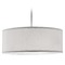 Kuzco Lighting Modern Brushed Nickel Pendant with White Textured Linen Shade by Kuzco Lighting 41083W