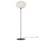 UMAGE Black Floor Lamp with White Abstract Feather Shade 3002_4038