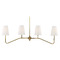 Meridian 40-Inch Linear Chandelier in Natural Brass by Meridian M10078NB