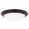 Design Classics Lighting Bronze Flush Mount Ceiling Light 14-Inch Wide 1014-30/W