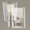 Design Classics Lighting Clear Glass Sconce Satin Nickel 2101-09 GL1027-CLR