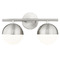 Z-Lite Z-Lite Realm Sphere Brushed Nickel Bathroom Light 7517-2V-BN