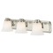 Design Classics Lighting 3-Light Bath Bar in Satin Nickel with White Bell Glass 1203-09 GL9222-WH