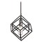 Matteo Lighting Geometry Series Rusty Black Pendant by Matteo Lighting C54621RB