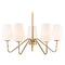 Meridian 25.75-Inch Chandelier in Natural Brass by Meridian M10060NB