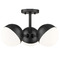 Z-Lite Z-Lite Realm Sphere Matte Black Semi-Flushmount Light 7517-3SF-MB