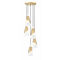 Z-Lite Z-Lite Aimie Modern Gold Multi-Light Pendant with Conical Shade 828P6-5R-MGLD