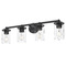 Z-Lite Z-Lite Thayer Matte Black Bathroom Light 742-4V-MB