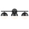 Z-Lite Z-Lite Realm Sphere Matte Black Bathroom Light 7517-3V-MB